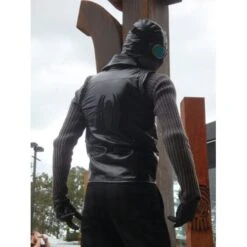 Spiderman Noir Costume Leather Vest 10 Spiderman Noir Costume Leather Vest -Film Star Cheap Outfits Store spider man noir black jacket vest 2 500x500 1