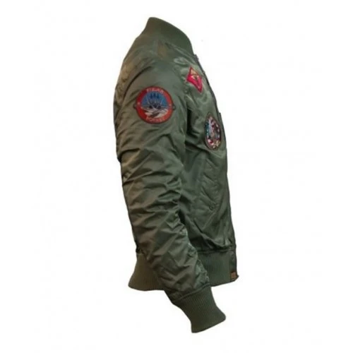 Top Gun Ma-1 Bomber Jacket With Patches 3 Top Gun Ma-1 Bomber Jacket With Patches - Image 3