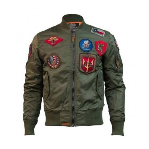 Top Gun Ma-1 Bomber Jacket With Patches 1 Top Gun Ma-1 Bomber Jacket With Patches