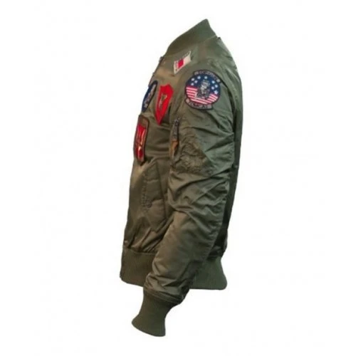 Top Gun Ma-1 Bomber Jacket With Patches 2 Top Gun Ma-1 Bomber Jacket With Patches - Image 2