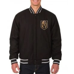 Vegas Golden Knights Varsity Black Wool Jacket