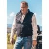 Kevin Costner Yellowstone John Dutton Black Quilted Vest